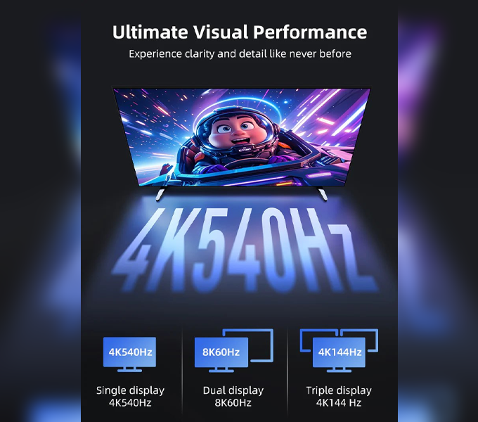 CABLETIME Cable Intel Certified Thunderbolt 5 Cable 0.8m|240W, 120Gbps, 8K(CT50G)(CT-TB5-PB0.8)(2Y)