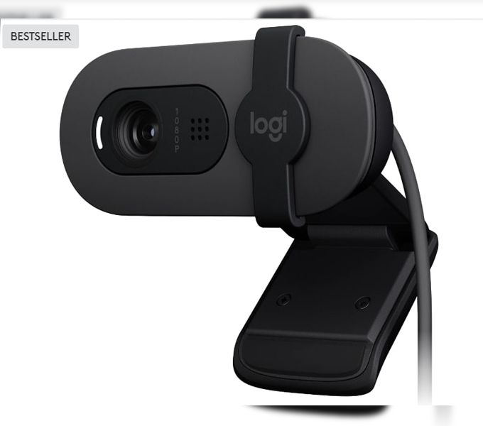 Webcam Logitech Brio 105 Full HD 1080p Webcam - GRAPHITE - TWKOR-311 (960-001590) 1Y