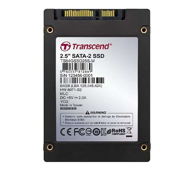SSD Internal 2.5 64GB SATA, MLC TS64GSSD25S-M