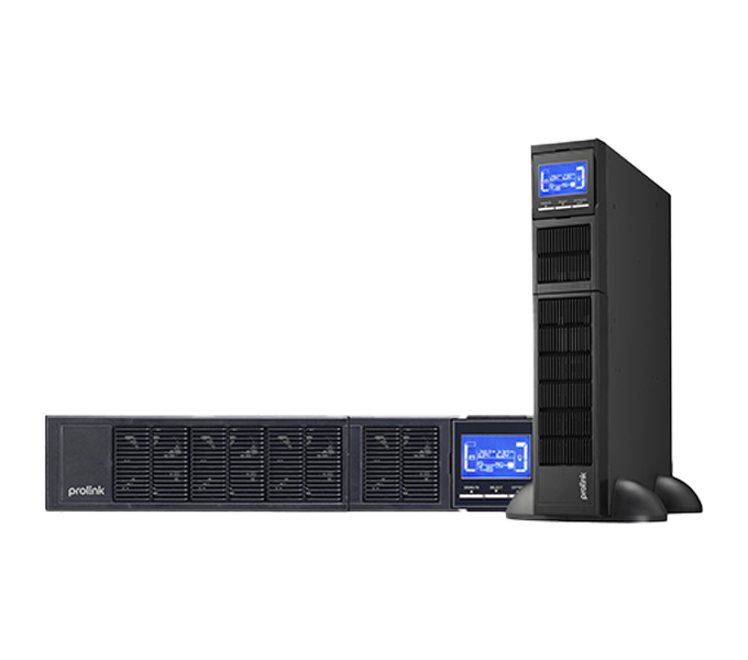 Online UPS PROLINK 10KVA PRO810-QRS, Rack mount, LCD, Terminal, USB, RS232, PF1.0 (battery 9AHx20)2Y