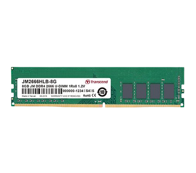 Ram 8GB JM DDR4 -2666MHz U-DIMM Transcend (JM2666HLB-8G) 1Rx8 1Gx8 CL19 ...