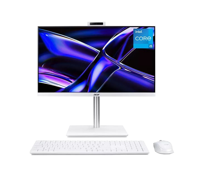 Acer AIO Aspire C24A-C5-120U-16GB-512GB-NOODD-UMA-LED23.8FHD-WLAN-Wireless KB+MS/White