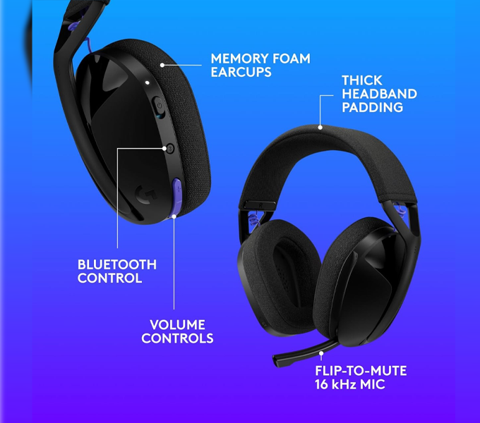 Headset Gaming Logitech LIGHTSPEED Wireless G321 - BLACK - APANZ-122 (981-001564) 1Y