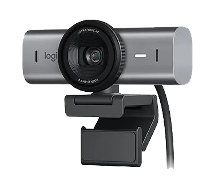 Webcam Logitech MX Brio 4K Ultra HD-GRAPHITE-1080p at 60 FPS, Dual Noise Reducing Mics(960-001548)1Y