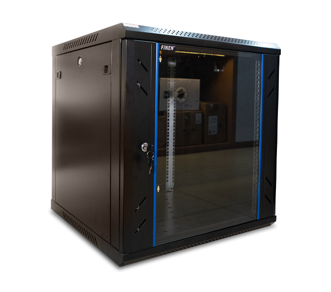 Rack Closed 12U 600W X 600D X 635H BLACK COLOR -FINEN
