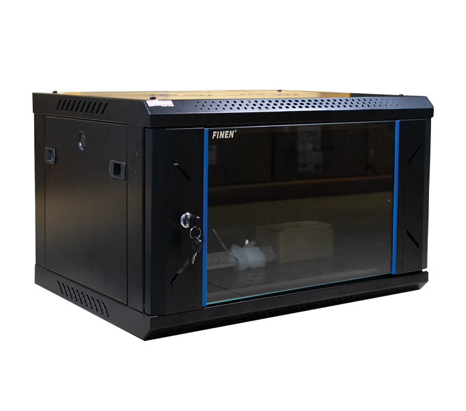 Rack Closed 6U 600W X 450D X 368H BLACK COLOR -FINEN