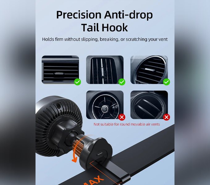 CABLETIME 2-IN-1 Magnetic Wireless Car Charger with PD20W/Wireless15W (CE13B) (CT-WPH02-PG) 2Y