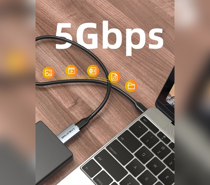 CABLETIME USB3.0  A Male to USB -C Female OTG adapter.Aluminium(CP77G)(CT-C160-PU33-CFAM(OTG)-AS)2Y