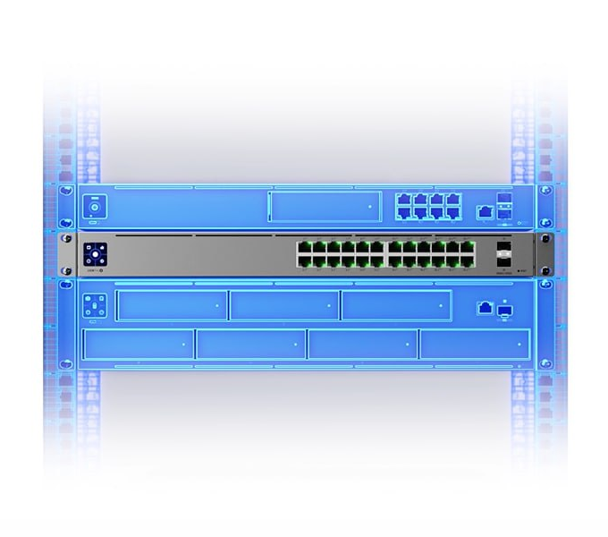 Ubiquiti UniFi Layer 3 Etherlighting switch with 8 (12) GbE, (4) 2.5 GbE, and (2)(USW-Pro-Max-16-EU)