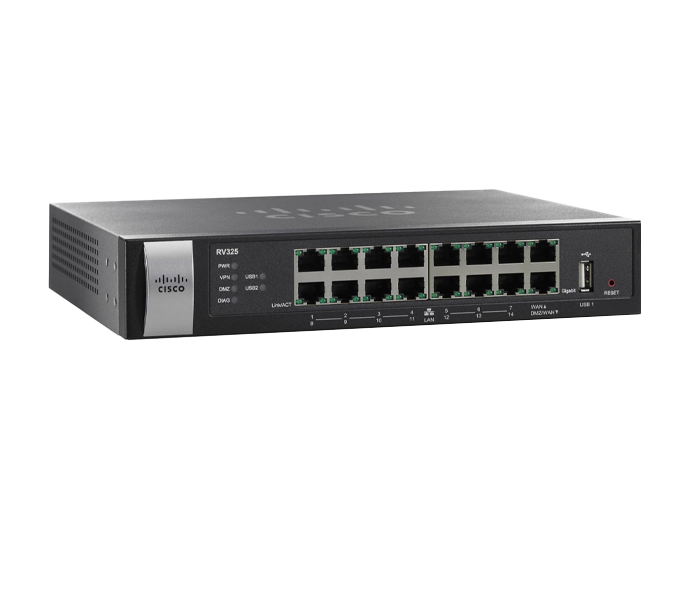 VPN Router Cisco RV325 Dual Gigabit WAN VPN (2*10/100/1000) WAN with Load Balancing