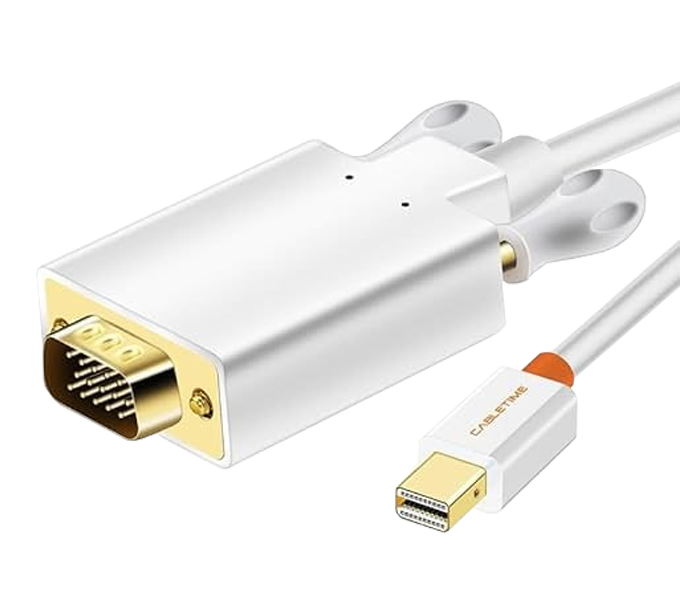 CABLETIME Cable 3M-Mini DisplayPort to VGA Cable, Mini DP Male 1.2 Cable 4K 60Hz (M:CD48N)