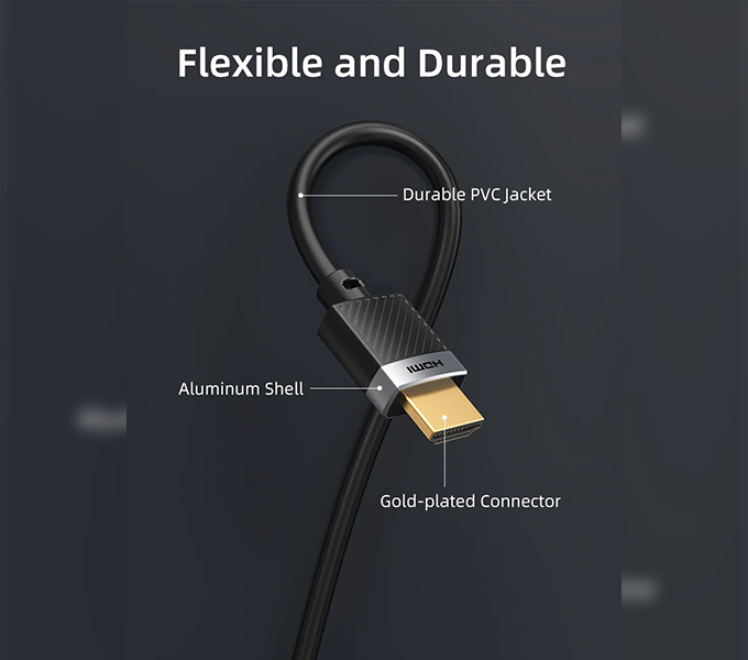 CABLETIME Extra Long 50 ft HDMI 2.0 Cable 4K for TV Computer Projector 1.5M (CT-HD4K-AG1.5) 2Y
