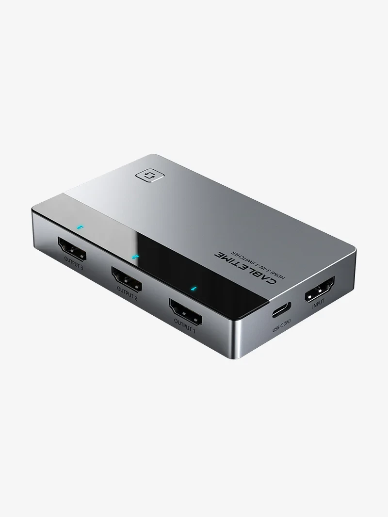 CABLETIME HDMI Switcher 3-IN-1 4K60Hz with Remote Control Manual forPS5 PS4 Xbox Fire (CT-HS4K3-AG)2Y