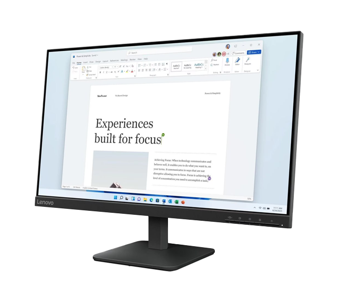Monitor Lenovo L24-4e-23.8 inch-IPS FHD (1920x1080)- (HDMI-VGA Port)(HDMI CB) 68C2KAC1VN
