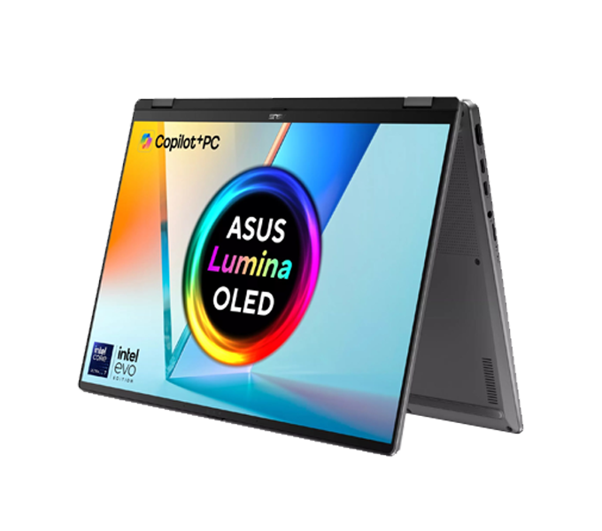 ASUS Vivobook 14Flip TP3407AA-SG778W-Intel core Ultra 7 Processor 355-16G-512G-Touch-14"WUXGA-W11H-BP+Pen-MatGray-2Y
