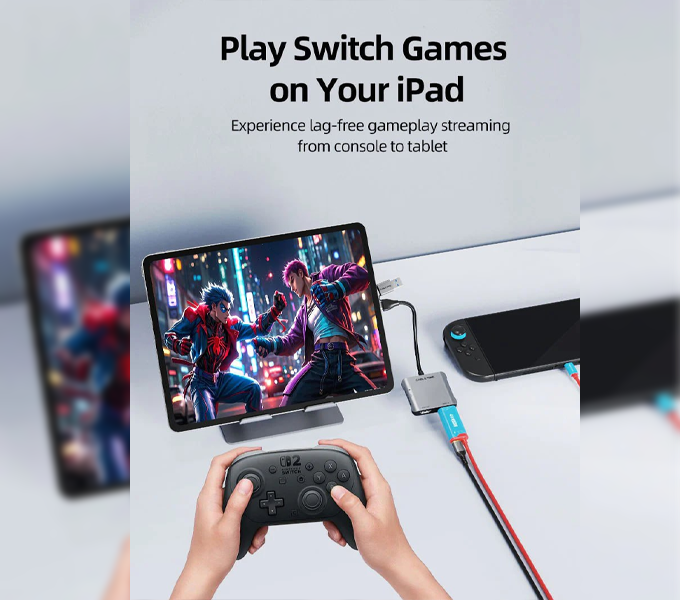 CABLETIME USB 3.0 A+C to HDMI Capture Card with 4K Loop out Streaming Gamming (CB67G)(CT-ACHC3L-AG)2Y