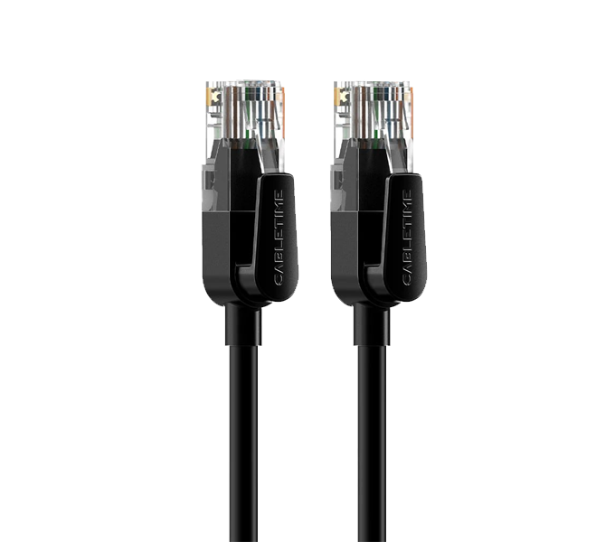 CABLETIME Cable 30M Bulk Cat6 Ethernet Network Cable UTP Rj45 Black (M: CN60V)