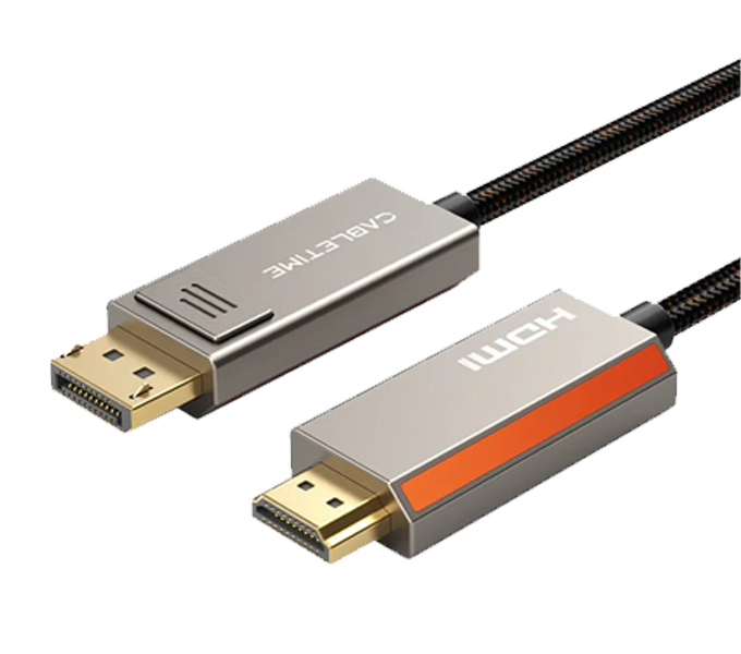 CABLETIME Cable 3M-Uni-directional 8K 60Hz DisplayPort 1.4 to HDMI 2.1 Cable4K 120Hz
