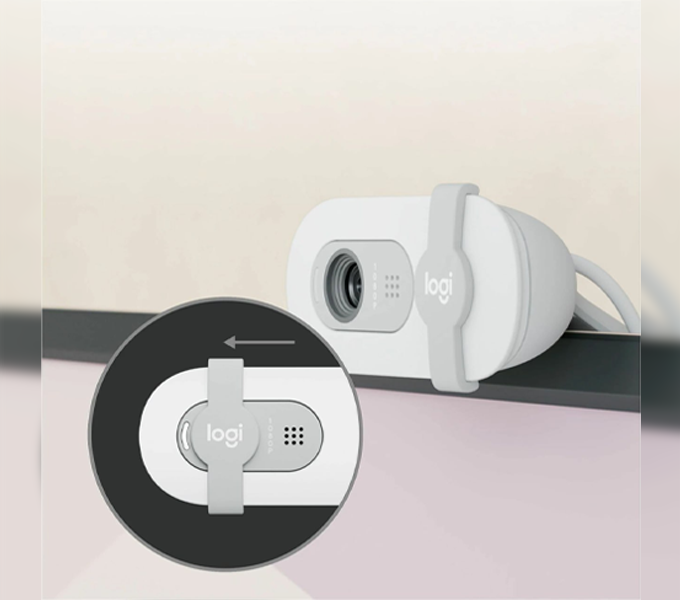 Webcam LOGITECH BRIO 100 FHD 1080p Webcam auto-light balance privacy shutter OFF-White(960-001618)1Y
