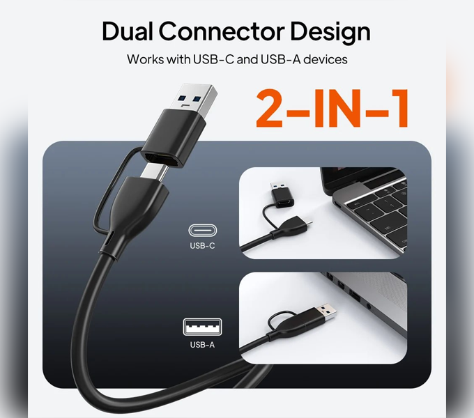 CABLETIME Cable 1M 7-IN-1 USB-A to USB 3.0 HUB(CB59G) (CT-HUBUA7-AG)2Y