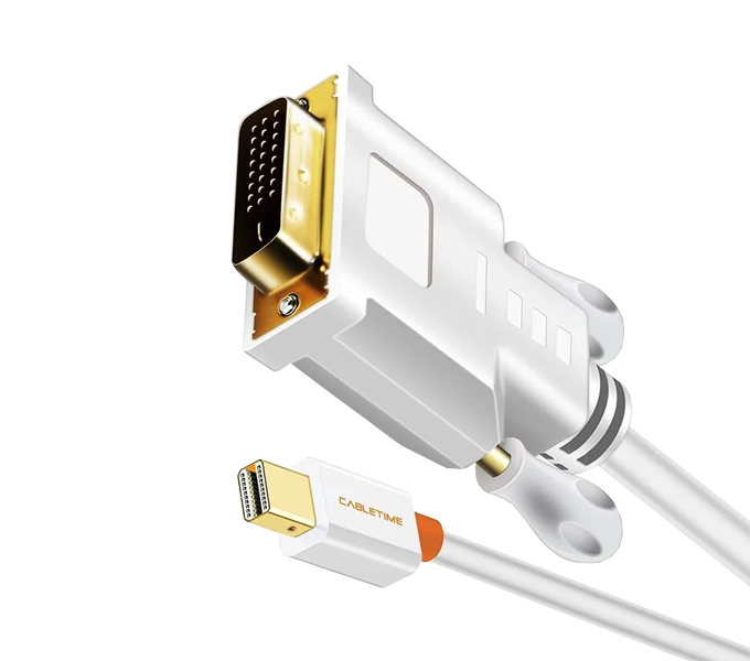 CABLETIME Cable 3M-HD Mini DP to DVI Cable, Mini DP Male To DVI 24+1 Male,60Hz (M: CD47N)2Y