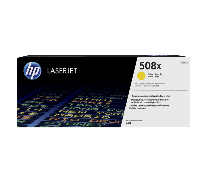 Toner Cartridge HP Laser 508X (CF362X) Yellow for M553n/M553dn/577z, 9,500pages
