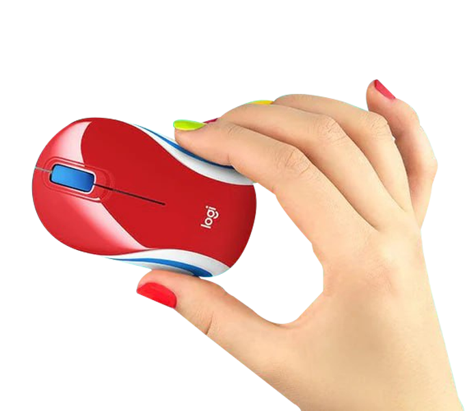 Mouse Logitech Wireless Mini M187 - Bright Red ( 910-005373 ) (3Y)