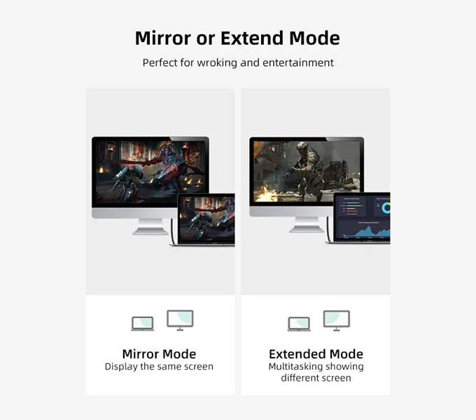 CABLETIME Cable 1M USB Type-C To HDMI Cable 4K/60Hz (SKU: CT-C160-PU31-CMHD2-S1)(Model: CC10H)​ 2Y