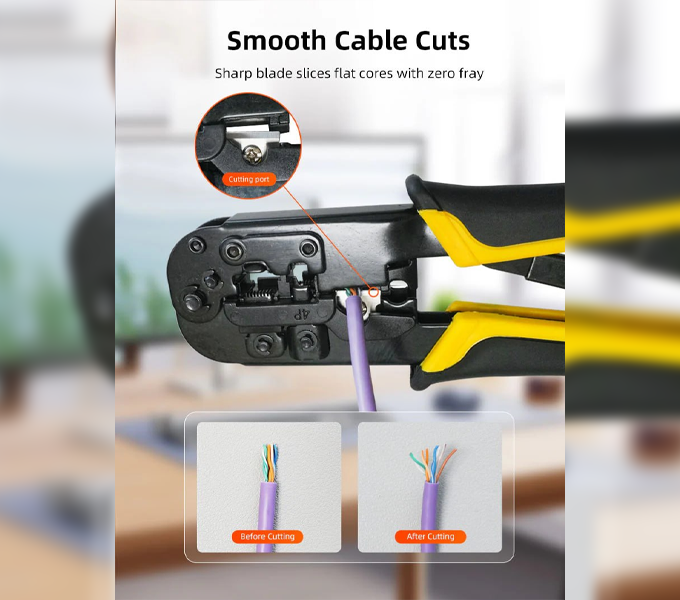 CABLETIME Rj45 Cat 5 Cat 6 Cable Crimping Tool 2Y (M: CNT1C)