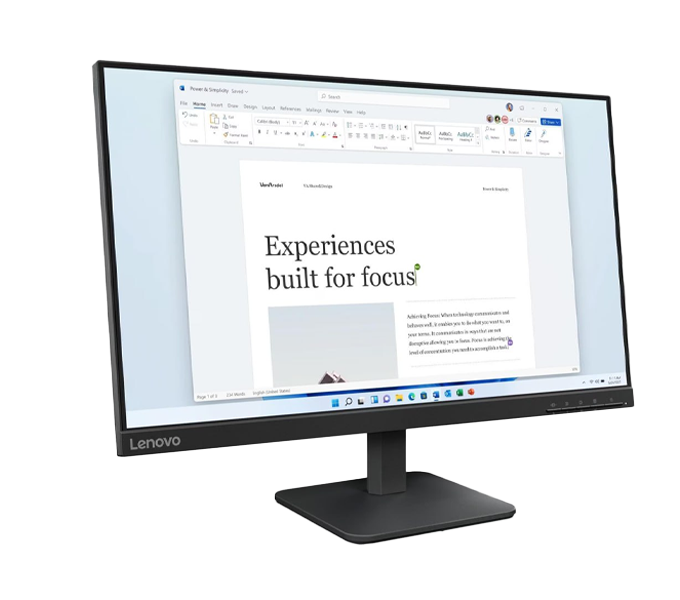 Monitor Lenovo L24-4e-23.8 inch-IPS FHD (1920x1080)- (HDMI-VGA Port)(HDMI CB) 68C2KAC1VN
