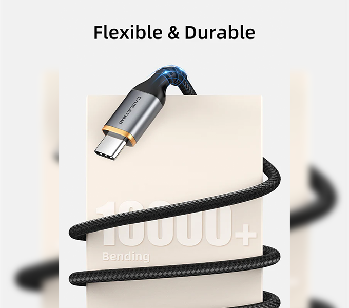 CABLETIME Cable 2M 3A USB-A to USB-C Fast Charge Cable 2.0 ,  Nylon Jacket (CT-AMCM3A-AG2) 2Y