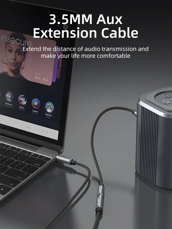CABLETIME Cable3M Premium Stereo3.5mm1/8" Male To Stereo 3.5mm1/8" Female Aux Audio Extension 2Y