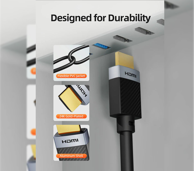 CABLETIME 3M 4K HDMI Extension Cable Adapter Male to Female HDMI Extender (CH25N)(CT-HDMF4K-AG3) 2Y