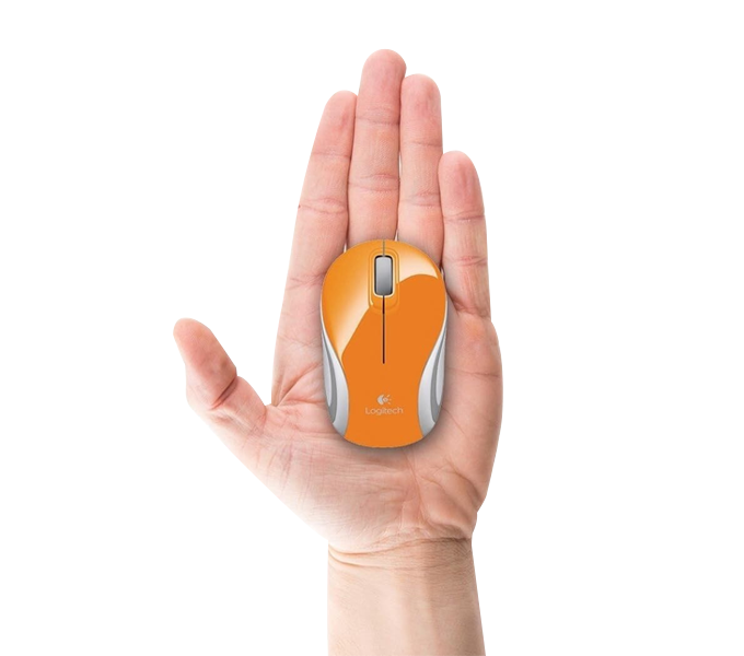 Mouse Logitech Wireless Mini M187 - Orange (910-002782) (3Y)