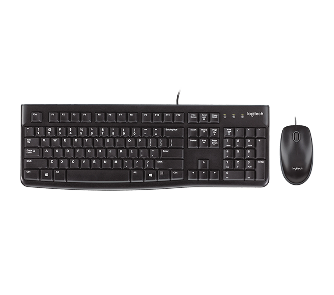 Keyboard English Logitech Mouse COMBO MK120 Plug-and-Play USB Combo ( 920-002586 )
