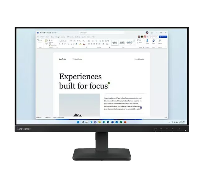 Monitor Lenovo L24-4e-23.8" IPS FHD (1920x1080) 100Hz-(HDMI VGA Port) (68C2KAC1VN) 3Y