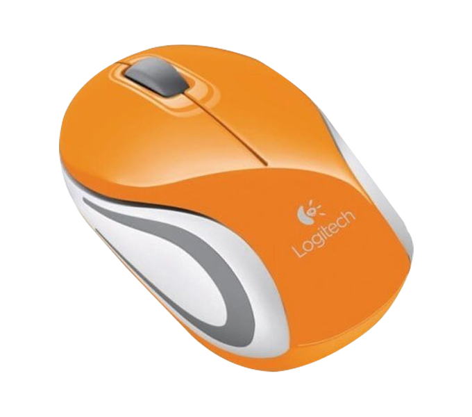 Mouse Logitech Wireless Mini M187 - Orange (910-002782) (3Y)