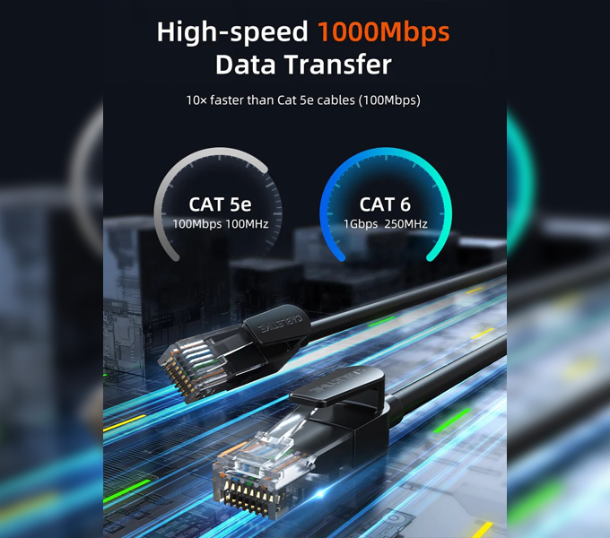 CABLETIME Cable 20M Bulk Cat6 Ethernet Network Cable UTP Rj45 Black (M: CN60U)