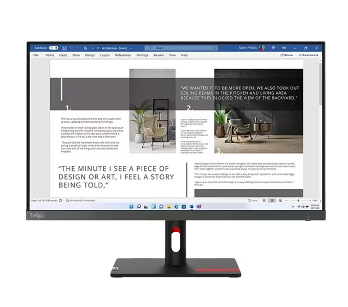LCD Monitor Lenovo ThinkVision S27i-30 27inch 100Hz Monitor-HDMI (63DFKAR4WW)