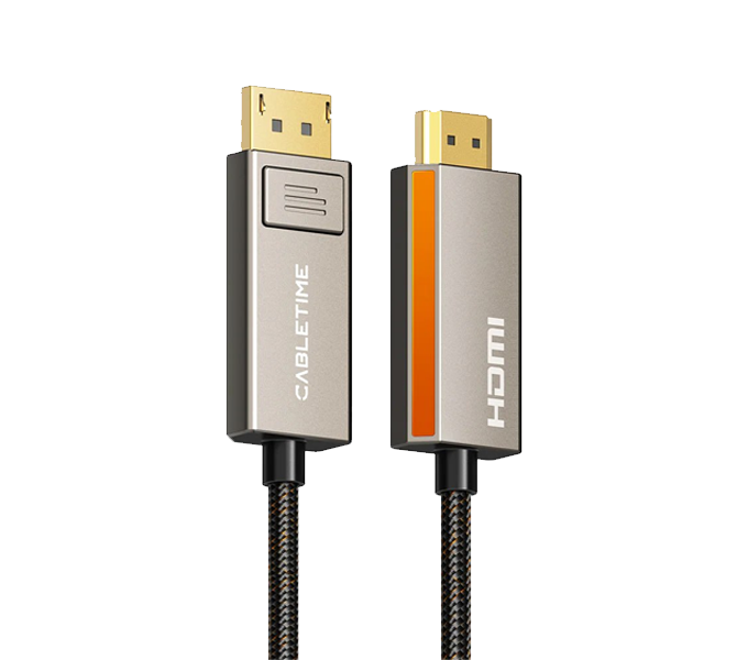 CABLETIME Cable 3M-Uni-directional 8K 60Hz DisplayPort 1.4 to HDMI 2.1 Cable4K 120Hz