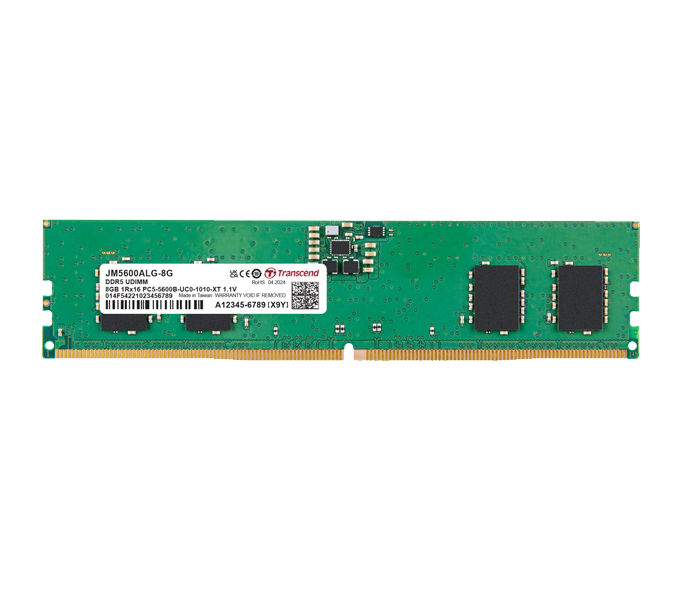RAM 8GB JM DDR5 5600 U-DIMM Transcend (JM5600ALG-8G)1Rx16 1Gx16 CL46 1.1V(desktop)