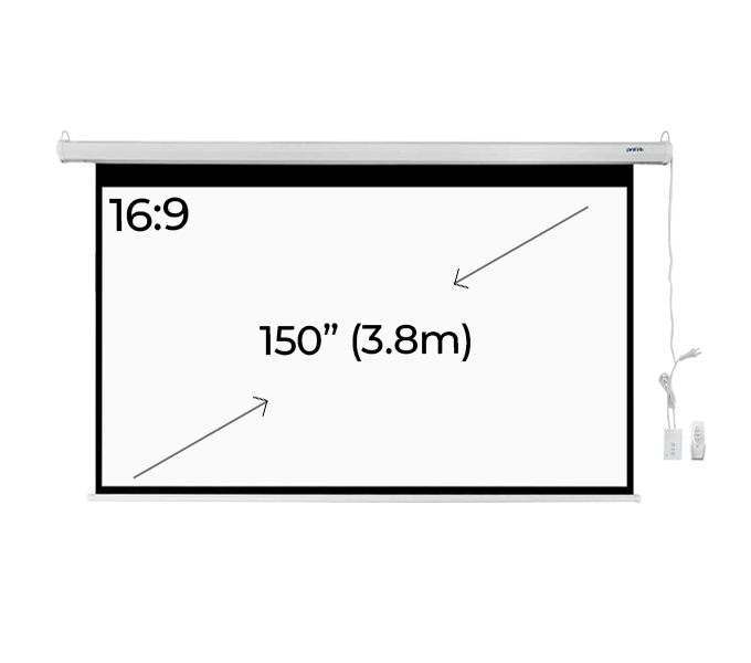 Electric Screen Projector W/Remote PROLINK Ratio 16:9, 150" (3.8m)