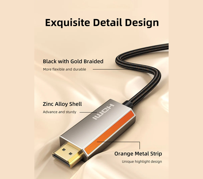 CABLETIME Cable 3M-Uni-directional 8K 60Hz DisplayPort 1.4 to HDMI 2.1 Cable4K 120Hz