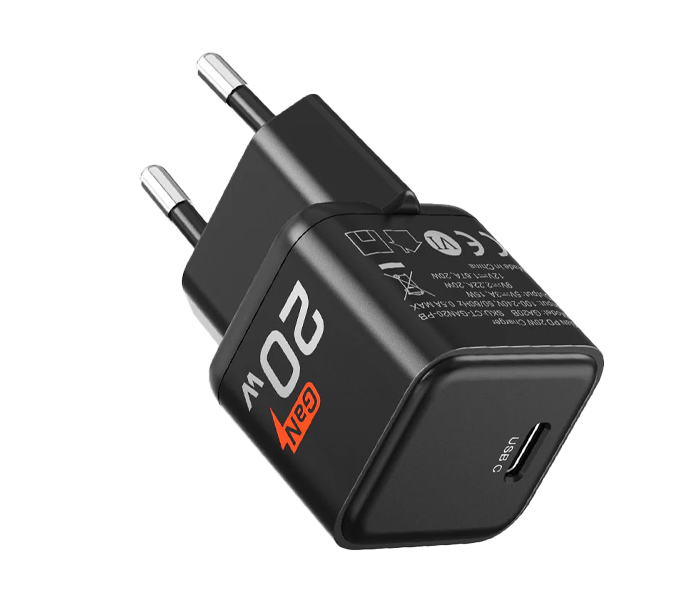 CABLETIME European 20w USB C GaN Wall Fast Charger for iPhone /ipad/ other (GA20B)(CT-GAN20-PB) 2Y