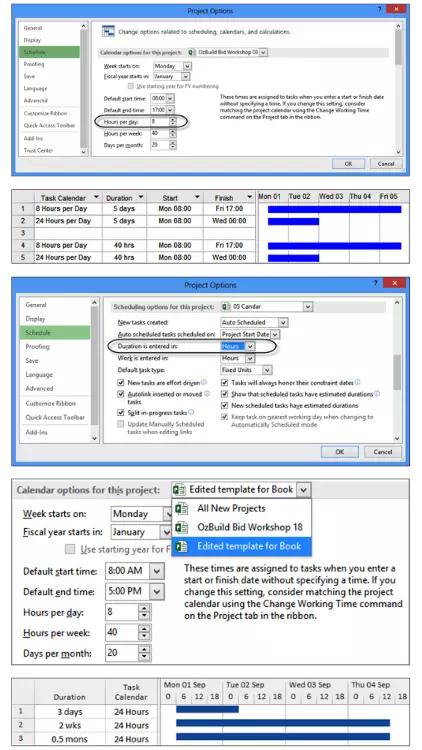How Microsoft Project Calculates Durations in Days
