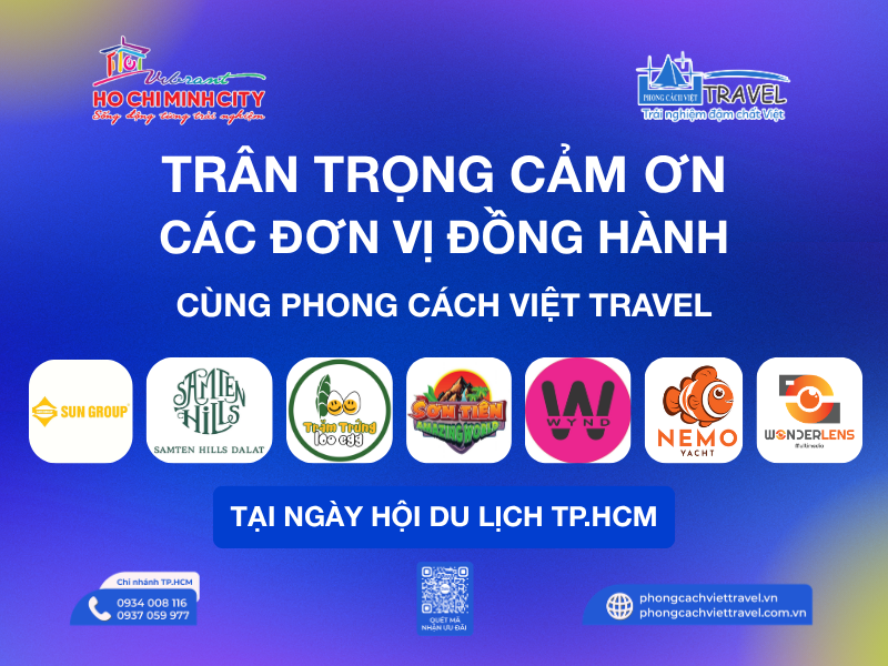 PHONG CÁCH VIỆT TRAVEL GỬI LỜI CẢM ƠN ĐẾN QUÝ ĐỐI TÁC ĐỒNG HÀNH TẠI NGÀY HỘI DU LỊCH TP.HCM 2026
