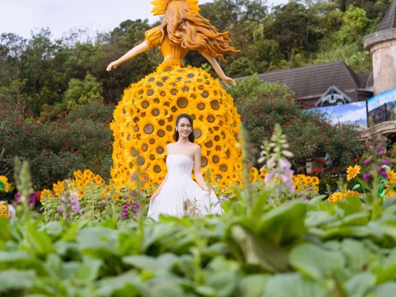 Vườn hoa Le Jardin D’Amour rực rỡ tại Sun World Bà Nà Hills