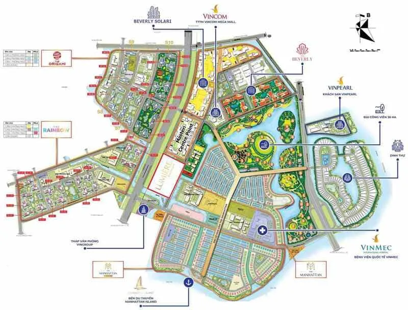 Bản đồ hướng dẫn di chuyển đến Công viên nước Grand Park