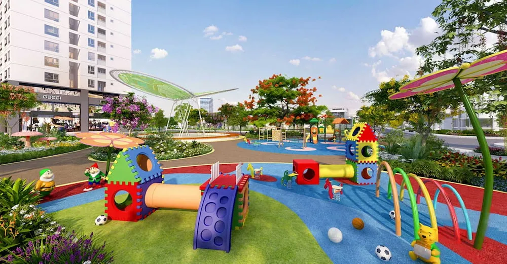 Khu vui chơi trẻ em hiện đại tại Công Viên Ánh Sáng Vinhomes Grand Park