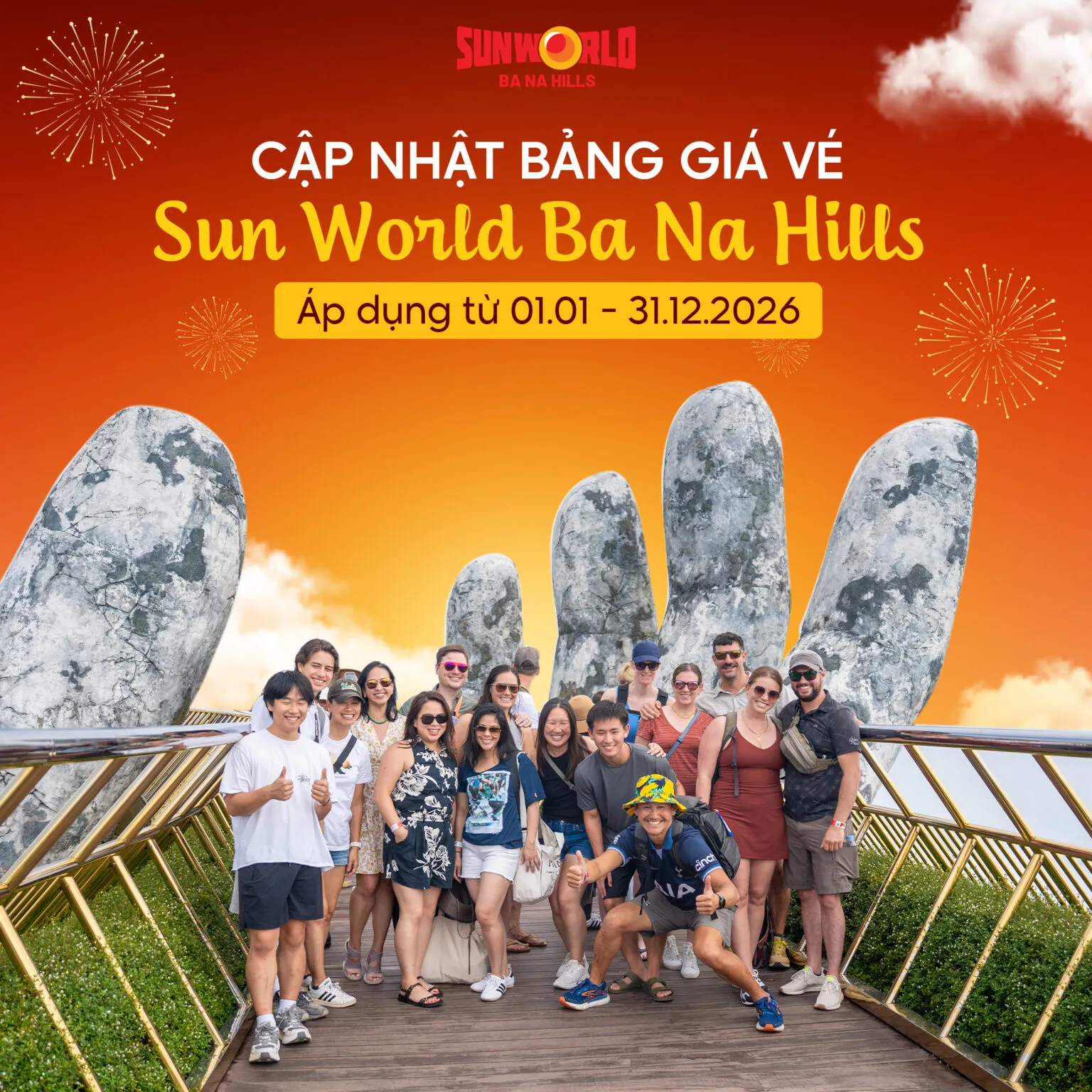 Cập nhật bảng vé Sun World Bà Nà Hills 2026